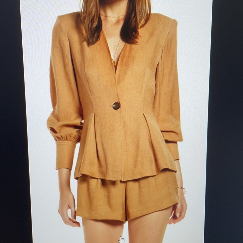 Something Navy drapey tan jacket size S